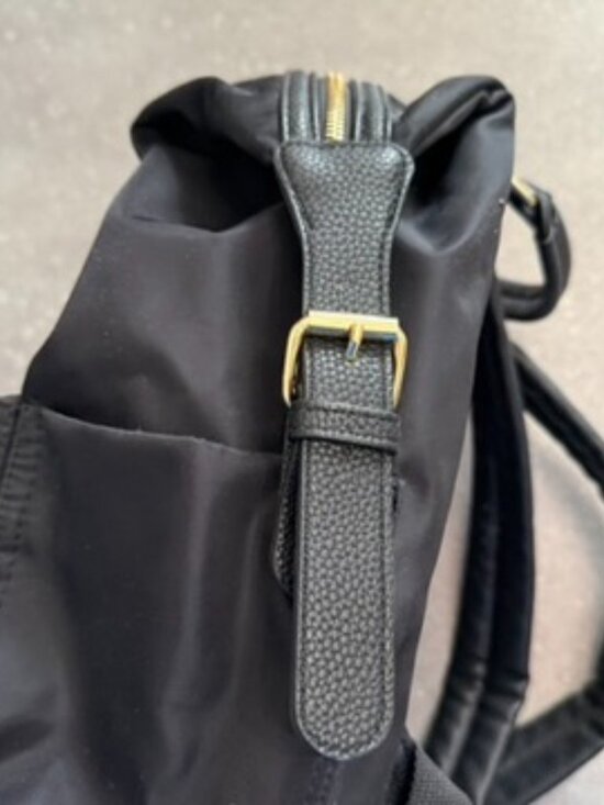 Tommy Bahama Black Nylon & Faux Leather Backpack – Everyday Travel Bag main image 5
